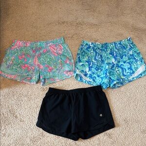 Lilly Pulitzer Blue and Black Athletic Shorts